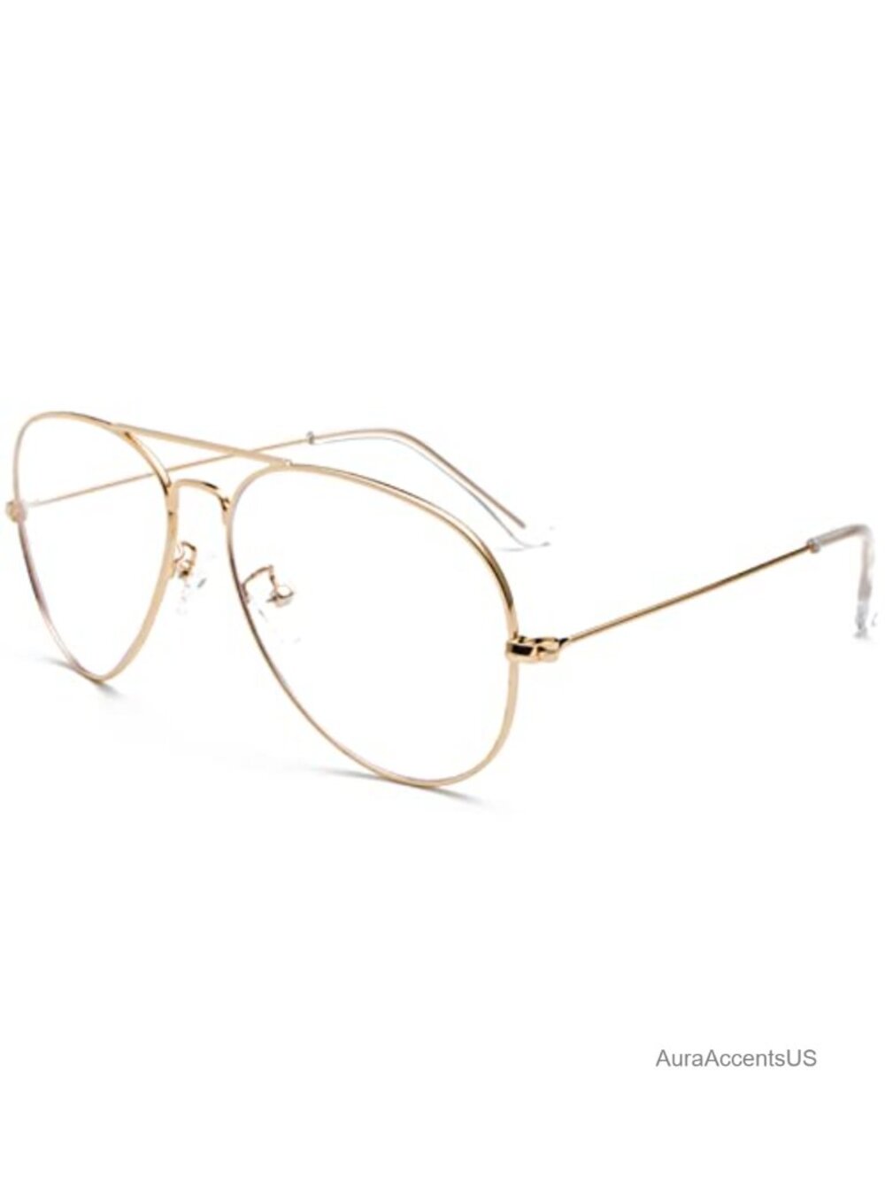 Metal Aviator Blue Light Blocking Glasses Computer Eyeglasses